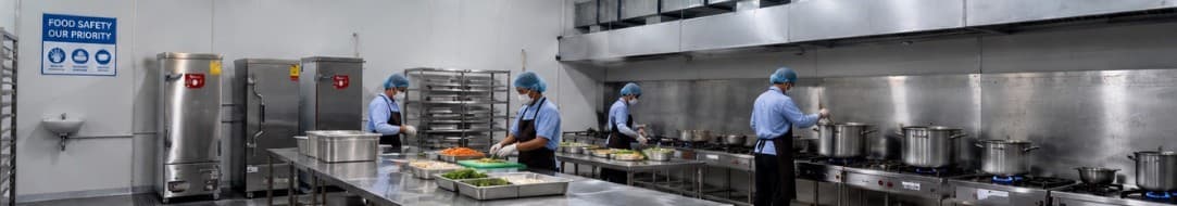 Standardized cooking line with food-safety procedures in Timika
