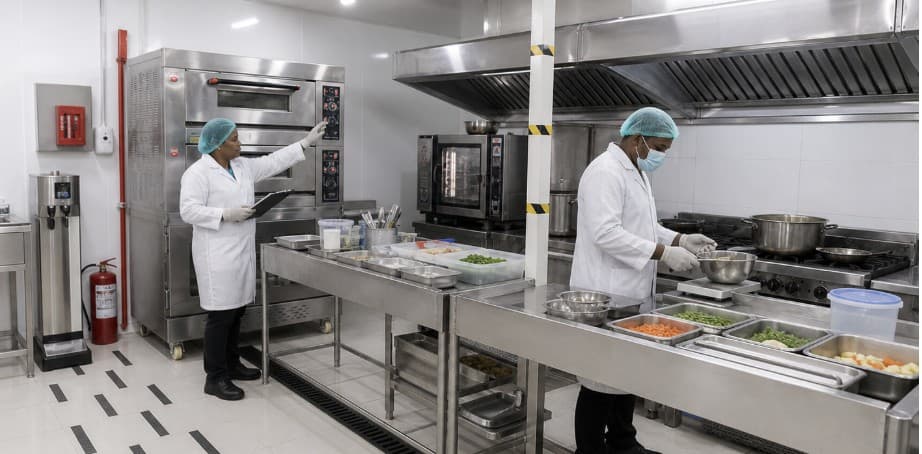 Hygienic cooking station at the existing Timika kitchen production facility